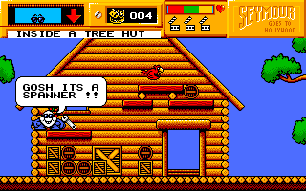 INSIDE A TREE HUT: "GOSH ITS A SPANNER !!"