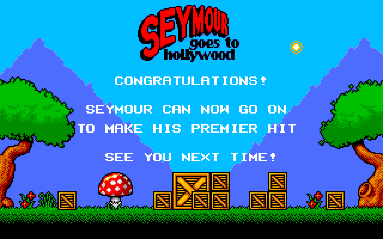 The ending screen